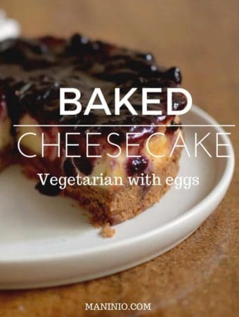 Close-up view of Baked Cheesecake - desserts - Vegan