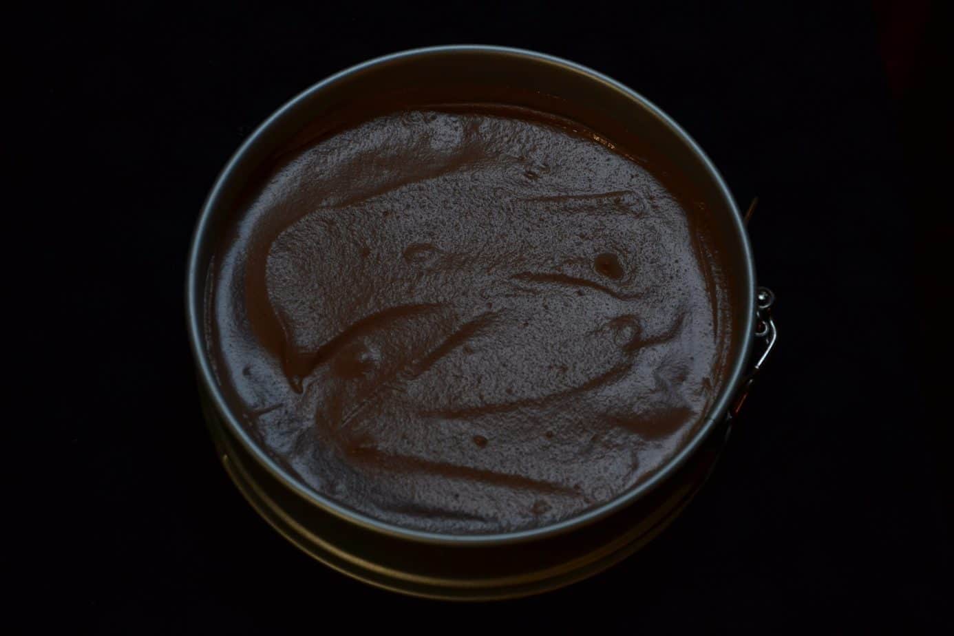 Μέσο layer Τσίζκεικ Σοκολάτα / Καφέ - Βίγκαν, Χωρίς ψήσιμο. maninio.com #chocolatecheesecake #vegancheesecake