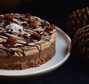 chocolate coffee cheesecake, Vegan. maninio.com #vegancheesecake #coffeecheesecake