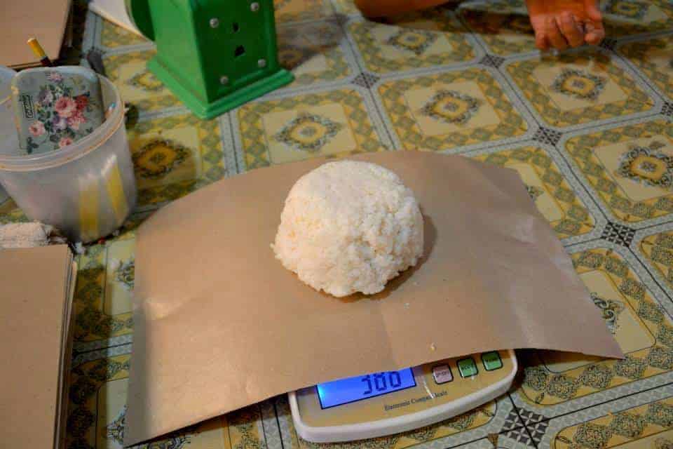 Sticky rice measurement