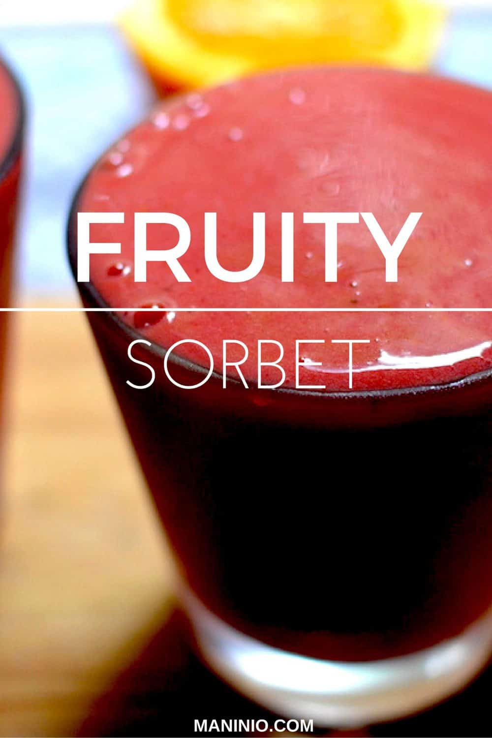 Fruity - sorbet - maninio - strawberry - smoothie - fruits