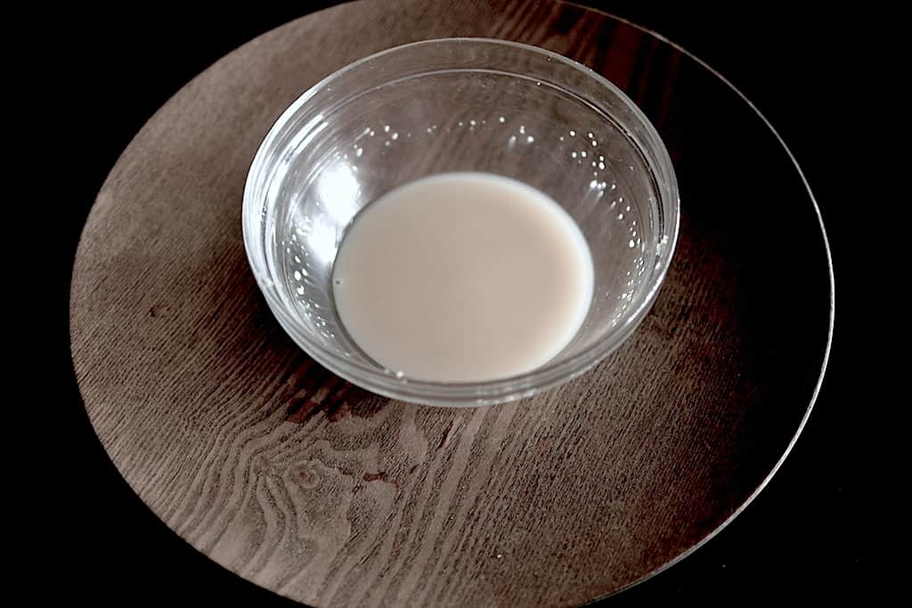 Yeast with water in a bowl