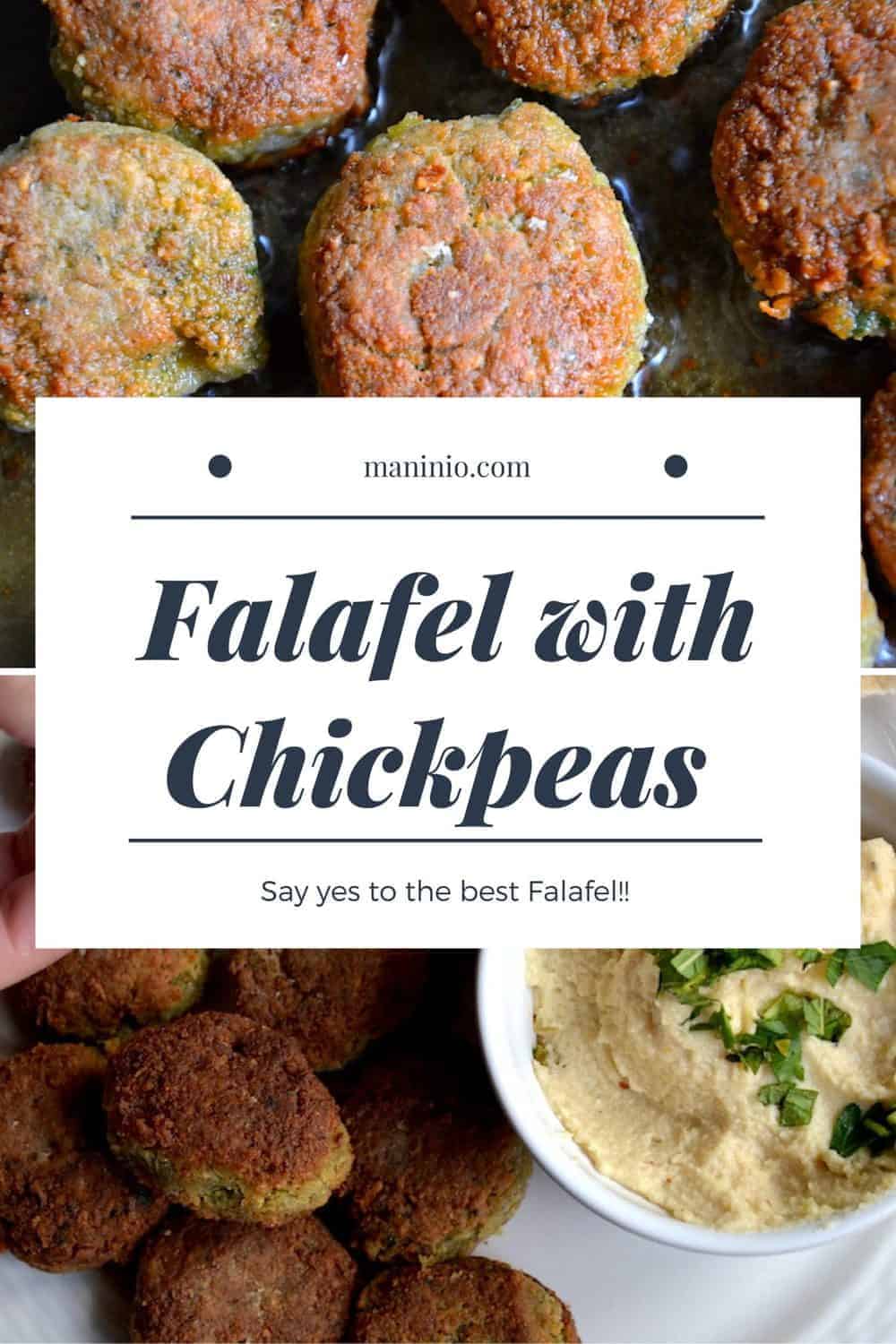 Αυθεντικό Φαλάφελ με ρεβίθια | Μέση Ανατολή, Vegan και Χωρίς Γλουτένη maninio.com #chickpeasfalafel #arabicfalafe
