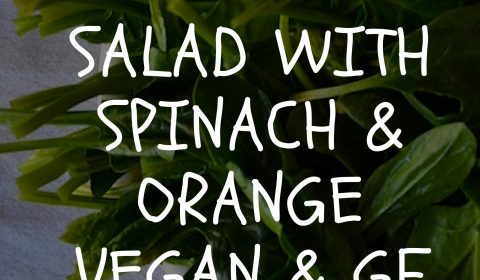 Salad with Spinach and Orange | Vegan & Gluten free. maninio.com #vegan salads
