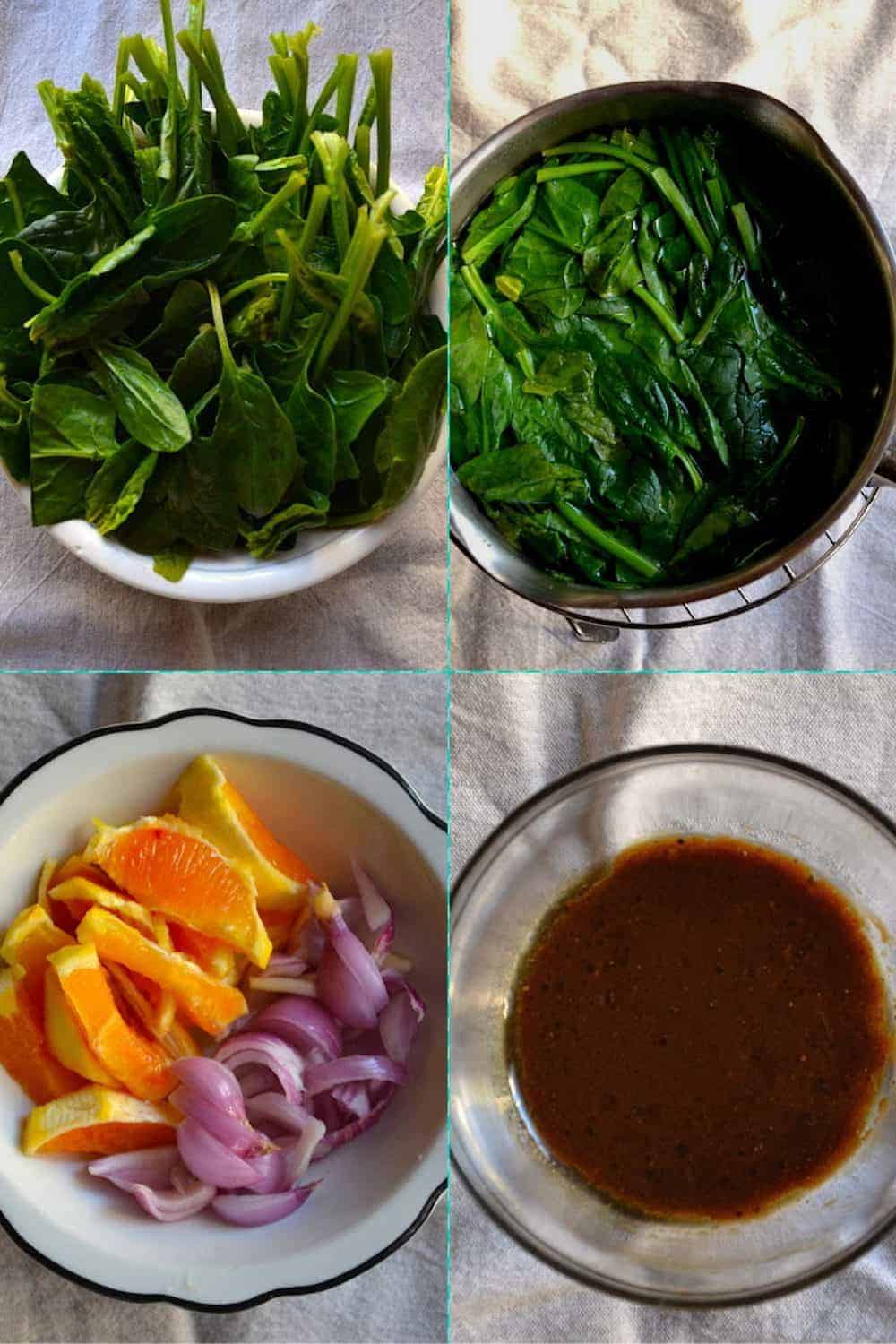 ingredient for Salad with Spinach and Orange | Vegan & GF. maninio.com