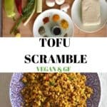 Tofu scramble collage