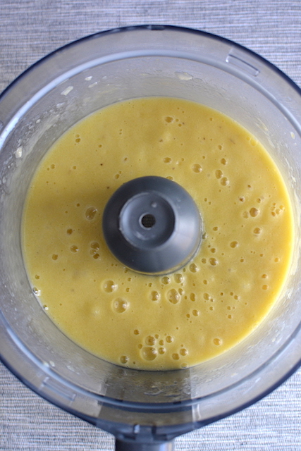 pineapple smoothie in a blender