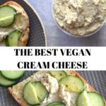 Vegan cream cheese collage