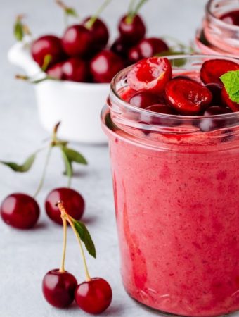 cherry smoothie with cherries
