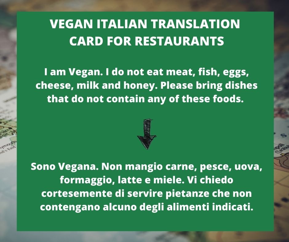Vegan italian translation